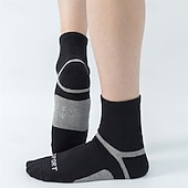お買い得  メンズソックス-男性用 2組 マルチパック ソックス ランニングソックス カジュアルソックス ブラック ホワイト カラー カラーブロック バケーション スポーツ 日常 ベーシック 普通の厚さ 春 秋 ファッション カジュアル