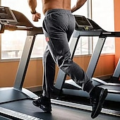 billiga Joggingbyxor-Herr Atletiska byxor Joggingbyxor Joggare Långbyxor Ficka Elastisk midja Snörning Amerikanska flaggan Komfort Utomhussport Dagligen Mode Ledigt Svart Gul Microelastisk