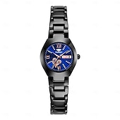voordelige Quartz-horloges-1 stuk nieuwe modieuze en trendy kalender datumweergave dames quartz horloge IPX7 waterbestendig lichtgevende legering band eenvoudig maar luxe casual leven reizen sport dames zakelijk polshorloge