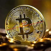 ieftine Evenimente de evenimente și petreceri-Set de 20 de monede bitcoin de colecție, jetoane criptografice metalice, cadou perfect pentru pasionații de afaceri și meșteșuguri, cadou pentru petreceri și evenimente.