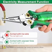 levne El Araçları-Elektrický odizolovací nástroj 8 v 1 s zkoušečkou napětí - multifunkční kleště &amp;střihací nůžky odolný krimpovací nástroj pro domácí opravy