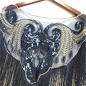 baratos Xale-Capa Elegante para Mulheres Proteção Solar Sem Mangas Com Lantejoulas Capa de Casamento Com Lantejoulas Para Casamento de Verão