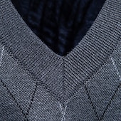 preiswerte Herrenpullover-Herren Pullover Pullunder Gerippt Stricken Normale Oberteile Gestrickt Schmale Passform Argyle V Ausschnitt Strickware Zeitgenössisch Formell Lässig Bekleidung Herbst Blau Hellgrau L XL 2XL
