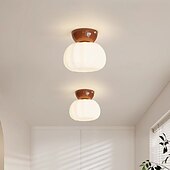 abordables Plafonniers-Plafonnier d&#039;allée, plafonnier en verre, lustre de plafond, luminaire de plafond semi-encastré, 85-265 V