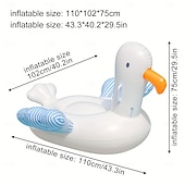 abordables Actividad al Aire Libre-1 bote inflable grande tipo pato, colores vibrantes y mixtos, PVC duradero, perfecto para deportes acuáticos de verano. &amp;Bote inflable para divertirse en la playa