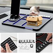 abordables Service de Véhicule-Support de téléphone multifonction antidérapant pour tableau de bord de voiture, tapis antidérapant pour intérieur de voiture, support de navigation GPS, organisateur