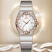 halpa Kvartsikellot-Uusi tyylikäs naisten ruusukultakotelo kvartsikello ipx7 vedenkestävyys ja luminous kalenterinäyttö rannekello arkielämään matkalle ystävänpäivälahja naisille