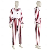 preiswerte Klassischer Horror-Joker Clown Halloween Kostüm Overall Clown im Kornfeld Horror Gruseliges Kostüm Erwachsene Herren Damen Halloween Karneval Leistung Party Einfache Halloween-Kostüme Verkleiden