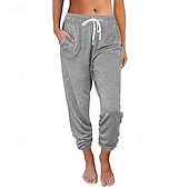 Жен. Брюки Прямой силуэт Уличный стиль На каждый день Полная длина Средняя талия Полотняное плетение Карман Эластичный шнурок Удобный Для улицы Праздники На каждый день Недорогие Прямые Брюки-Жен. Брюки Прямой силуэт Уличный стиль На каждый день Полная длина Средняя талия Полотняное плетение Карман Эластичный шнурок Удобный Для улицы Праздники На каждый день