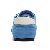 abordables Baskets-Baskets rouges pour hommes avec une élégante bande blanche, en cuir de vachette de qualité supérieure, idéales pour les tenues décontractées avant-gardistes, le style urbain et les journées actives