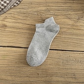 billiga herrstrumpor-Herr 10 par Multipack Socka Löparstrumpor Vardagliga strumpor Svart Vit Färg Slät Semester Sport &amp; Utomhus Dagligen Grundläggande Medium Vår Höst Mode Ledigt