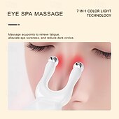 abordables Accessoires pour soins de la peau-Appareil de beauté faciale à microcourant EMS à 7 couleurs, thérapie par lumière LED, rajeunissement de la peau, massage photonique, élimination des rides, anti-âge, lifting duplex du visage