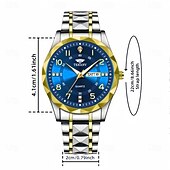 cheap Quartz Watches-Men&#039;s Quartz Watch High-definition Scratch Resistant Rhinestone Decorated Digital Circular Dial Night Light Display Date Calendar Multifunctional Fully Automatic Watch Birthday and Holiday Gift