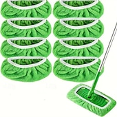 cheap Cleaning Supplies-8pcs Washable Mop Replacement Pads for Flat Mops(Mop Not Included), Durable Reusable Mop Heads for Dry and Wet Use, Easy to Clean, Cleaning Supplies, Back to School Essentials