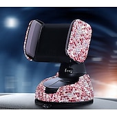 abordables Service de Véhicule-Support de téléphone réglable pour voiture, support de ventilation bling, ventouse multifonction, support rotatif pour tableau de bord, support de téléphone portable pour la navigation dans