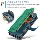 Χαμηλού Κόστους Samsung Θήκη-τηλέφωνο tok Για Samsung Galaxy Z Fold Θήκη κάρτας πορτοφολιού Φερμουάρ με τον Lanyard Σταντ ποδηλάτου TPU PU δέρμα