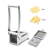billige Kjøkkenutstyr og -redskap-Pommes frites potetgullkutter multifunksjonell grønnsaksskjærer i rustfritt stål for hjemmekjøkken enkelt stripeskjæreverktøy for poteter, agurker og andre grønnsaker praktisk bruk