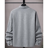 abordables Manteaux &amp; vestes-Homme Veste Légère Chemise Veste Veste Décontractée Chemise Vacances Quotidien Respirant Avec Poches Printemps Automne Uni Mode Classique Revers Régulier Noir bleu marine Kaki Gris Claire Vert