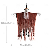 お買い得  ハロウィンの屋外装飾-ハロウィーン吊り下げスケルトンゴーストデコレーション3個パック、ハロウィーン屋外デコレーション用死神、ハロウィーンスケルトンフライングゴースト、お化け屋敷小道具、パーティーデコレーション