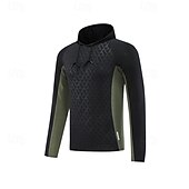 voordelige Bovenkanten-Voor heren Wandeltop Sporthoodie Lange mouw Capuchon Kleding Bovenlichaam Buiten Sneldrogend Zweetafvoerend anti-geur Ademend Polyester Lapwerk Donker Grijs Zwart Rood Jagen Tennis Sportschoenen