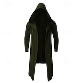 levne pánské základní mikiny s kapucí-Pánské Kapuce Svrchní oblečení Černá Vodní modrá Trávová zelená Kapuce Bez vzoru Kapsy Sporty a outdoor Denní Dovolená Polyester Šik ven Základní Na běžné nošení Jaro Podzim Oblečení Mikiny s kapucí
