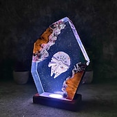 economico Luci decorative-luce notturna galassia, lampada astronave, epossidica, lampada in resina, regalo personalizzato