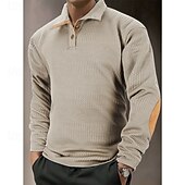 abordables Sudaderas Básicas_-Hombre Sudadera con capucha y botones Negro Blanco Azul Piscina Caqui Gris Diseño Plano Con Texturas Trabajo Casual Diario Ropa de calle Fresco Casual Otoño invierno Ropa Sudaderas con capucha