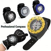 お買い得  キッズ用プール-コンパス、TPUバンド付きプロ仕様の防水リストコンパス、アウトドアダイビング、セーリング、ハイキング、サバイバル緊急用発光コンパス