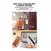 billige iPhone-etuier-telefon Etui Til iPhone 16 Pro Max Plus iPhone 16 iPhone 15 Pro Max Plus iPhone 15 iPhone 14 Pro Max Plus iPhone 13 Pro Max Mini Bakdeksel med stativ Kortspor Støtsikker Kontor / Bedrift TPU PU lær