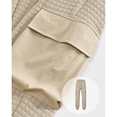 cheap Cargo-Men's Cargo Sweatpants Sweatpants Joggers Trousers Waffle Pants Drawstring Elastic Waist Multi Pocket Plain Comfort Daily Sports Outdoor Fashion Casual Wine Khaki Micro-elastic