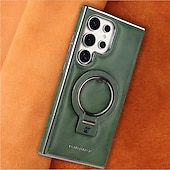 levne Pouzdra pro Samsung-telefon Carcasă Pro Samsung Galaxy S25 S24 S23 Ultra Plus Zadní kryt se stojánkem Magnetické Nárazuvzdorné Retro TPU PU kůže