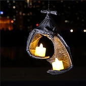 baratos Halloween-suporte para velas de parede de morcego, decorações de velas de morcego para Halloween, arandela de parede de morcego gótico, suporte para velas com velas, decoração pendurada para castiçal de