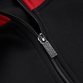 abordables Sudaderas Básicas_-Hombre Sudadera Sudadera con capucha y cremallera completa Negro Verde Ejército Gris Cuello Mao Bloque de color Cerrar Retazos Bloque de Color Deporte Casual Diario Ropa de calle Fresco Ropa deportiva