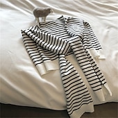 billige Sjal og omslag til kvinner-Dame Skjerf for kvinner Gate Daglig Stevnemøte Svart Hvit Brun Skjerf Stripe