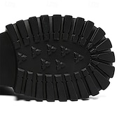 abordables Chaussures pour Hommes-Bottines noires à boucle épaisse pour homme – Bottes de combat à plateforme punk rock pour la mode gothique et le streetwear d&#039;automne