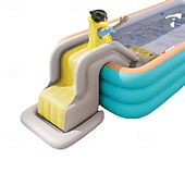 お買い得  プール、ホットタブ＆用品-子供と大人のためのスプレーを内蔵したインフレータブルウォータースライドスイミングプールプレイセンター