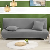 baratos Capa do sofá futon.-Capa de sofá-cama sem braços em tecido jacquard à prova d&#039;água, decoração de ano novo, capa protetora elástica para banco