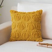 abordables Coussins, inserts et housses-1 housse de coussin d&#039;Halloween, motif citrouille de Thanksgiving, style bohème décontracté, fermeture éclair carrée, classique et traditionnel