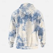 economico Pattern 3D-Per uomo Astratto Felpe con cappuccio Felpa Cool Festa Manica Lunga Girocollo Club Abbigliamento casual alla moda Blu Viola Coulisse Autunno Inverno progettista