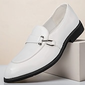 billige Loafers-herresko i skinnende gull – metalliske slip-on-sko til bryllup, kveldsgallaer og forestillinger