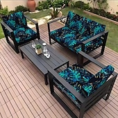 economico Copridivano-Copricuscino per sedia da esterno per patio, copridivani in microfibra tinta in filo floreale