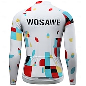 cheap Men&#039;s Jerseys-WOSAWE Spring Summer Men&#039;s Cycling Long Sleeve Quick Dry Breathable Printed Top Road Cycling Jersey Jacket BD270