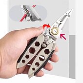 abordables Outillage à main-Pince à dénuder 16 en 1 pour électriciens, outil de pince multifonction pour couper, dénuder, tordre, sertir, câble, outil électrique à main de qualité industrielle