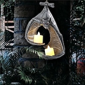 baratos Halloween-suporte para velas de parede de morcego, decorações de velas de morcego para Halloween, arandela de parede de morcego gótico, suporte para velas com velas, decoração pendurada para castiçal de