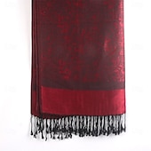 billiga Sjalar-Damhalsduk i paisleymönstrad jacquardmönster i akryl – varm, trendig lång franssjal med etnisk stil för hösten &amp;vinter