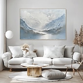 preiswerte Landschaftsgemälde-handgefertigtes Ölgemälde auf Leinwand, Wandkunst, Dekoration, modern, abstrakt, Berge, Flüsse, Naturlandschaft für die Inneneinrichtung, aufgespanntes Gemälde zum Aufhängen / gerolltes rahmenloses,
