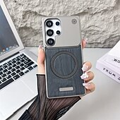 cheap Samsung Cases-Phone Case For Samsung Galaxy Back Cover Magnetic Support Wireless Charging Shockproof PC