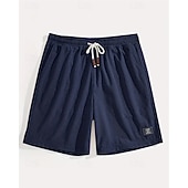 tanie Szorty casualowe-Męskie Szorty waflowe Szorty Letnie szorty Szorty na co dzień Kieszeń Elastyczny pas Ściągana na sznurek Równina Komfort Oddychający Do kolan Na zewnątrz Urlop Sportowy Codzienny Czarny Biały Średnio