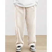 baratos calça casual-Homens Calças de Veludo Calças Calça casual Bolsos Cintura elástica Com Cordão Tecido Conforto Esportes Diário Moda Casual Preto Branco Micro-Elástica