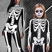 olcso Páros és csoportos jelmezek-koponya csontváz test halloween csoportos páros jelmezek teljes testes macskaruha ijesztő jelmez férfi női fiú gyermek felnőttek előadás buli klub halloween karnevál halottak napja könnyű